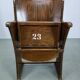 1950s Vintage Cinema Chair Beech Wood Theater Seat Armchair