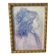 Watercolor young girl old frame