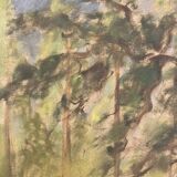 Peinture paysage vintage