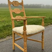 Henning Kjaernulf high back chair with new lambswool