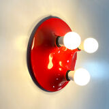 Red Triteti wall lamp by Vico Magistretti for Artemide, 1960
