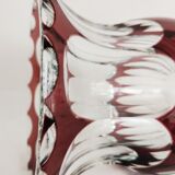 Val Saint Lambert plum crystal vase