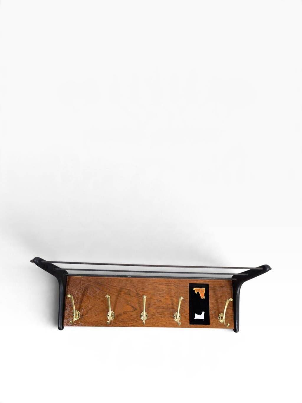 Vintage wall coat rack 'Boomerang' A. Hendrickx