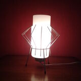 Cage vintage tripod lamp brass