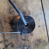 Spot mural orientable en métal chromé et aluminium noir