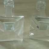 Pair of diamond crystal candle holders