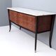 Black Walnut Dresser Produced by Dassi with Carrara Marble Top, Italy