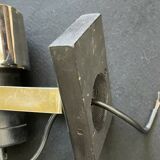 Wall lamp Metal Gold And Black - Blackened Wood