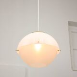 Italian Space Age Pendant in Brass and Plexiglass, 1970s