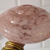 Speckled pink opaline pendant light