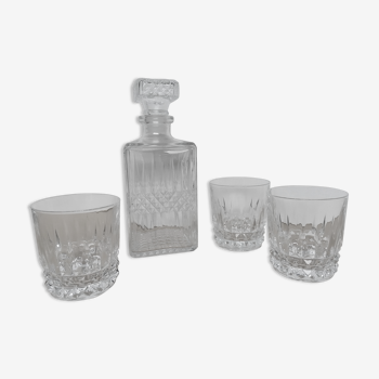 Carafe whisky et 3 verres