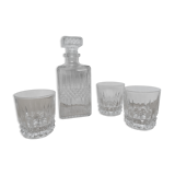 Carafe whisky and 3 glasses
