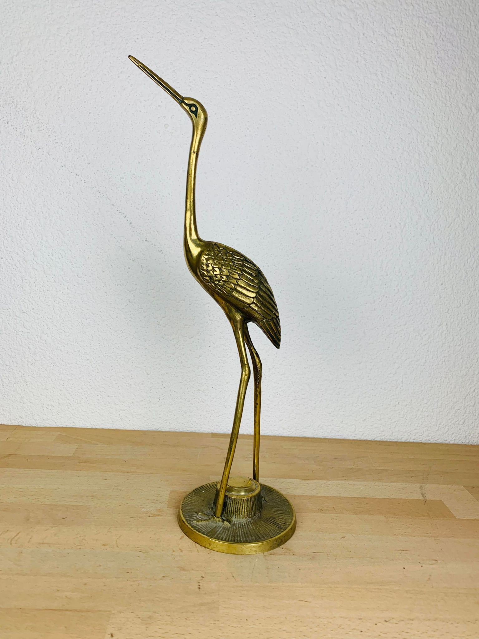Golden brass heron