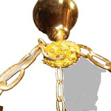 chandelier and its golden bronze brass wall lights