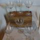 Set of 6 vintage engraved crystal champagne glasses