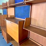 Mid-Century Modern modular wood bookcase from 50s