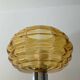 Vintage lamp in amber glass and aluminum