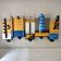 Large Postmodern Wall Unit in Metal and Lacquered Plywood, 1980s