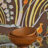 Handmade Akacia Wood Bowls, Set of 4