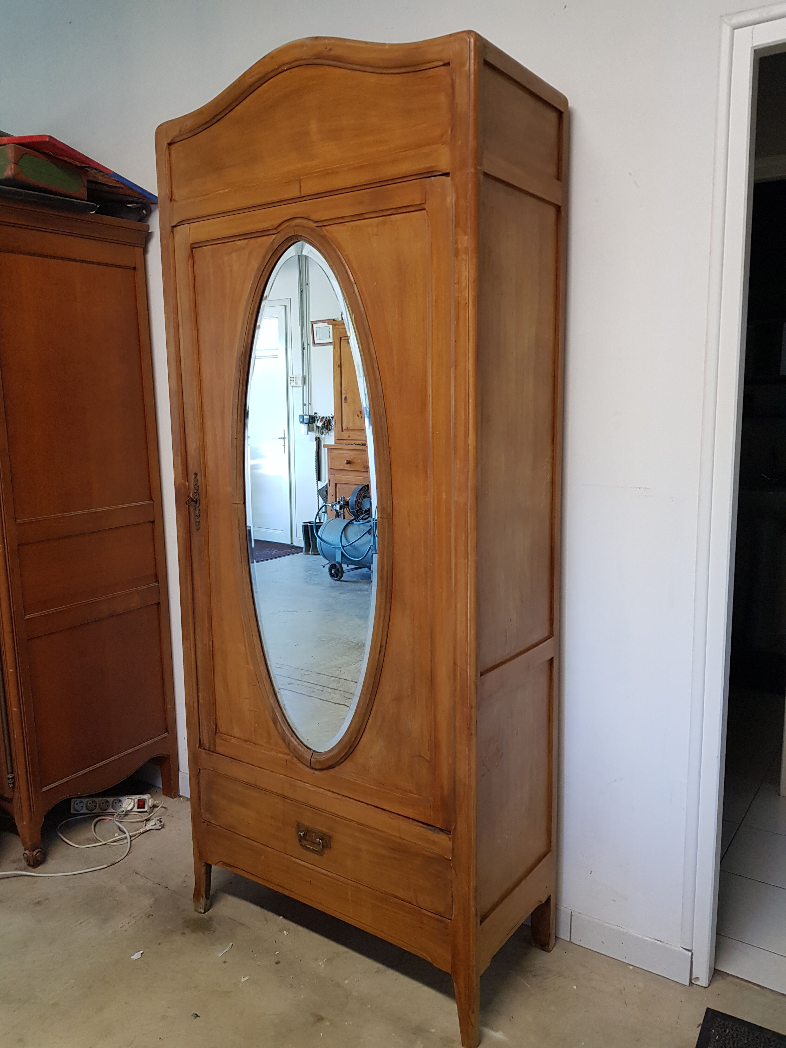 Parisian wardrobe with mirror