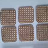 PLEXIGLASS TRAY AND 6 COASTERS YEAR 70