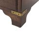 Vintage set of wooden bedside tables in military campaign style design
