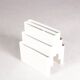 1970s Large model white plastic magazine rack / Giotto Stoppino / Kartell,