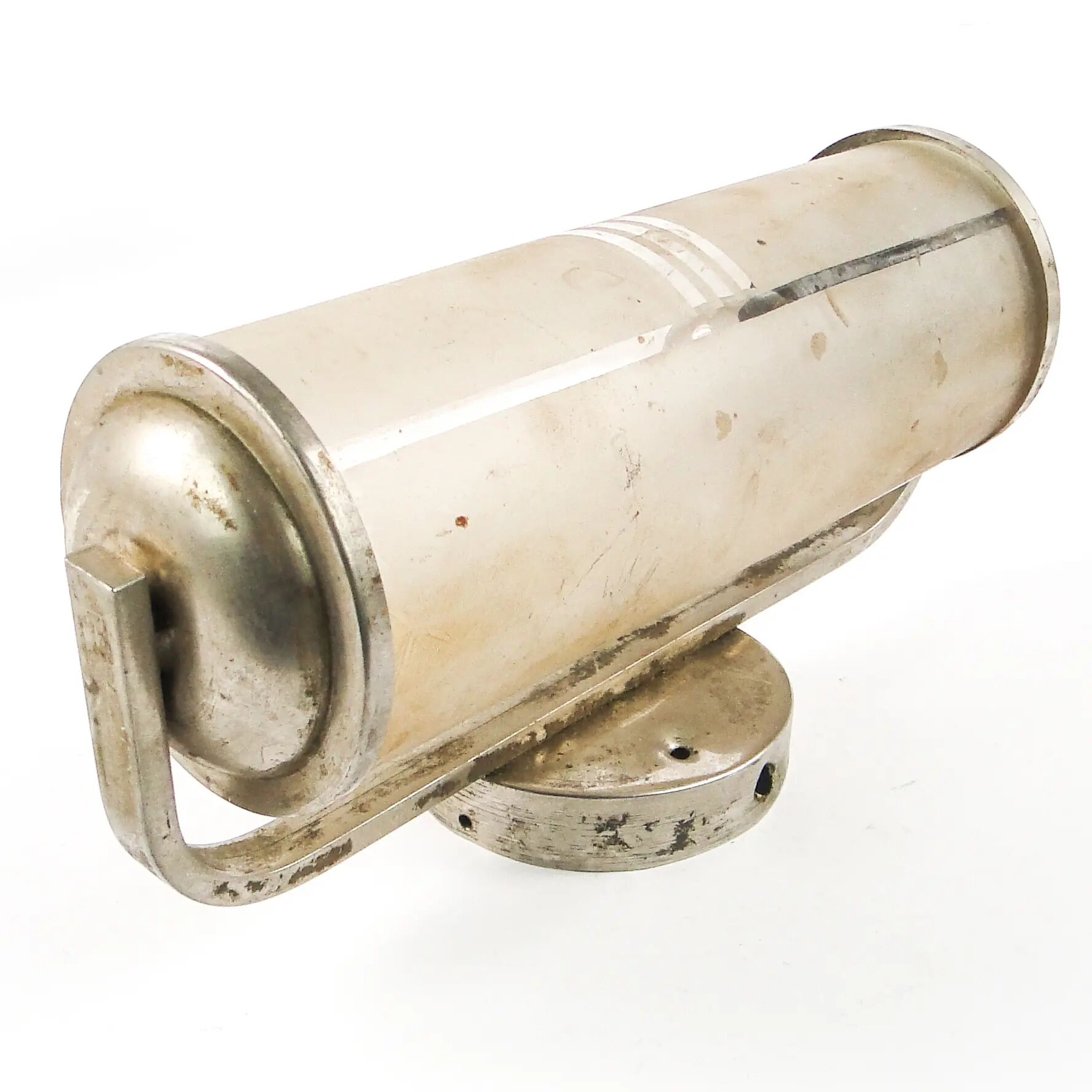 Art Deco wall lamp, chromed brass, Czechoslovakia, 1950s