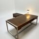 Minister's desk set + sideboard, Claude Gaillard for Ligne Roset, 1970