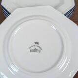 Set of 6 octagonal dessert plates by Johnson Brothers