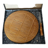 Faience cheese plate
