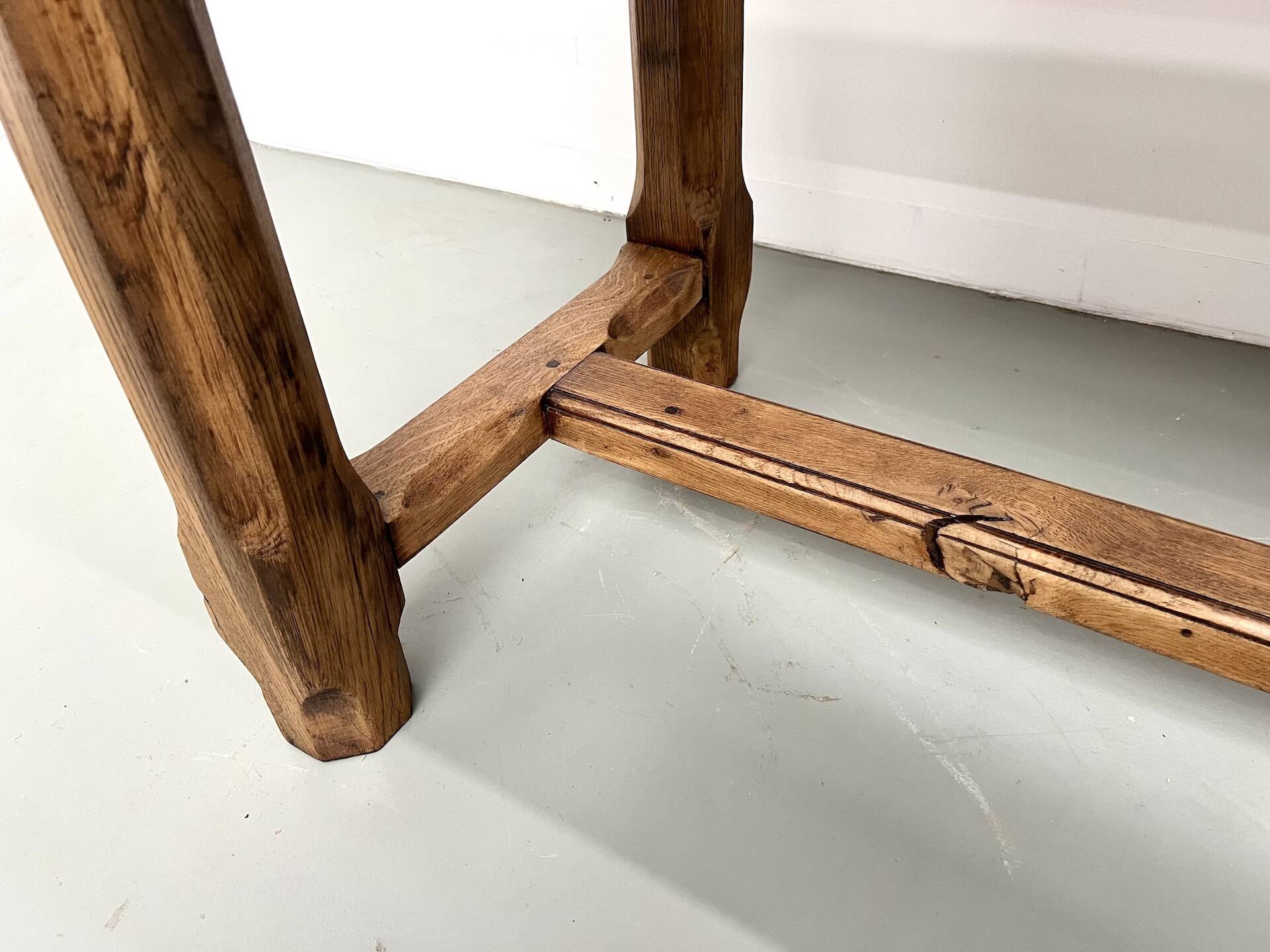 Table de ferme XIXe siècle en chêne et noyer