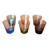 Coloured Shot Glasses German Mid-Century, 1960s, Set of 6
