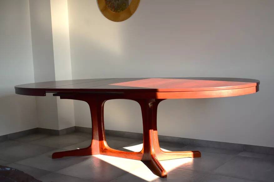 Vintage Baumann style dining table from the 1960s-1970s