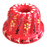 Painted terracotta kouglof mould