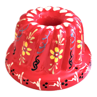 Painted terracotta kouglof mould