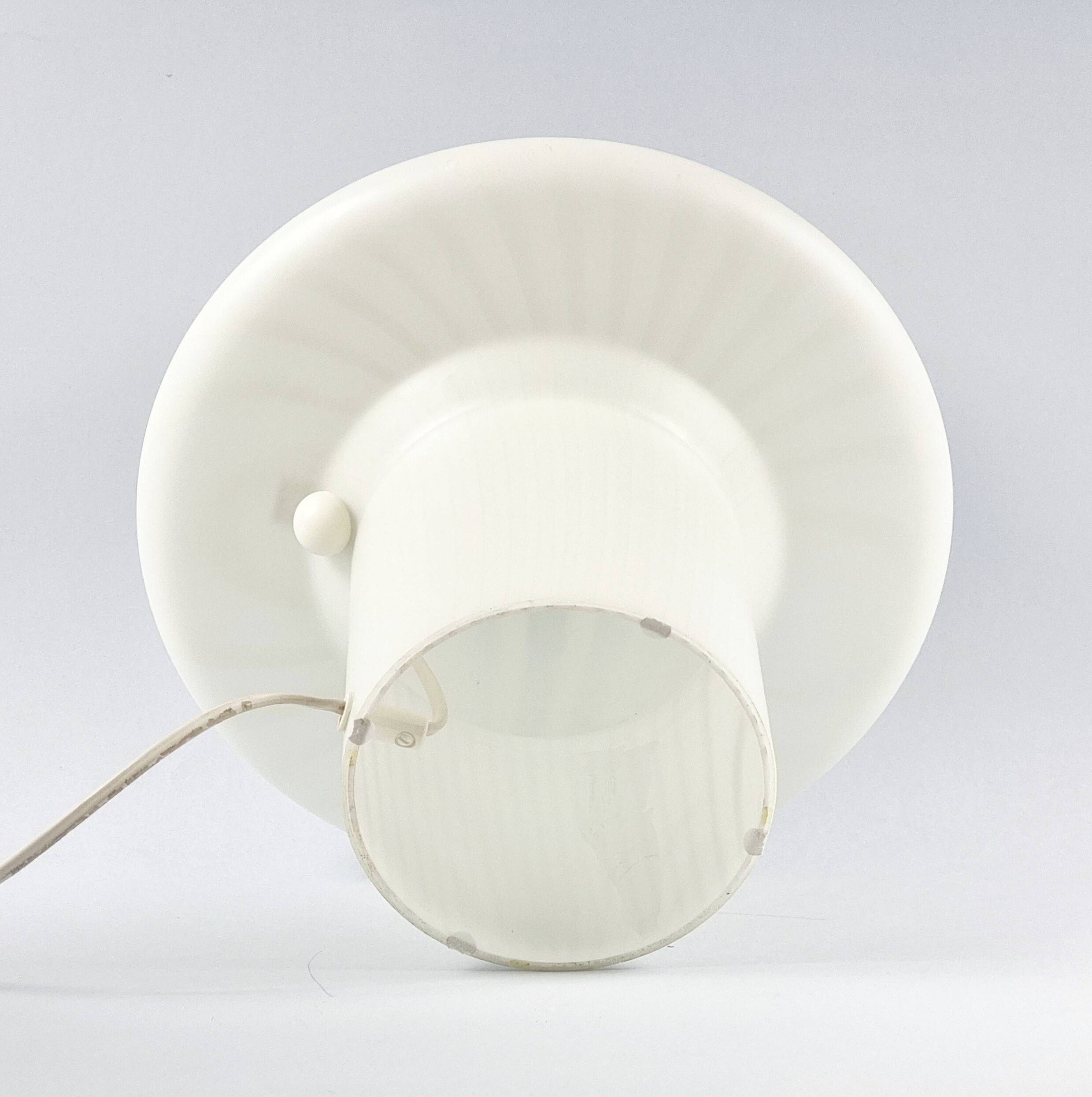 Large Mid Century Space Age Glass Mushroom Table Lamp from Peill & Putzler, Germany, 1970s