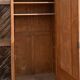 Pair of 2 identical Parisian wardrobes in raw oak.