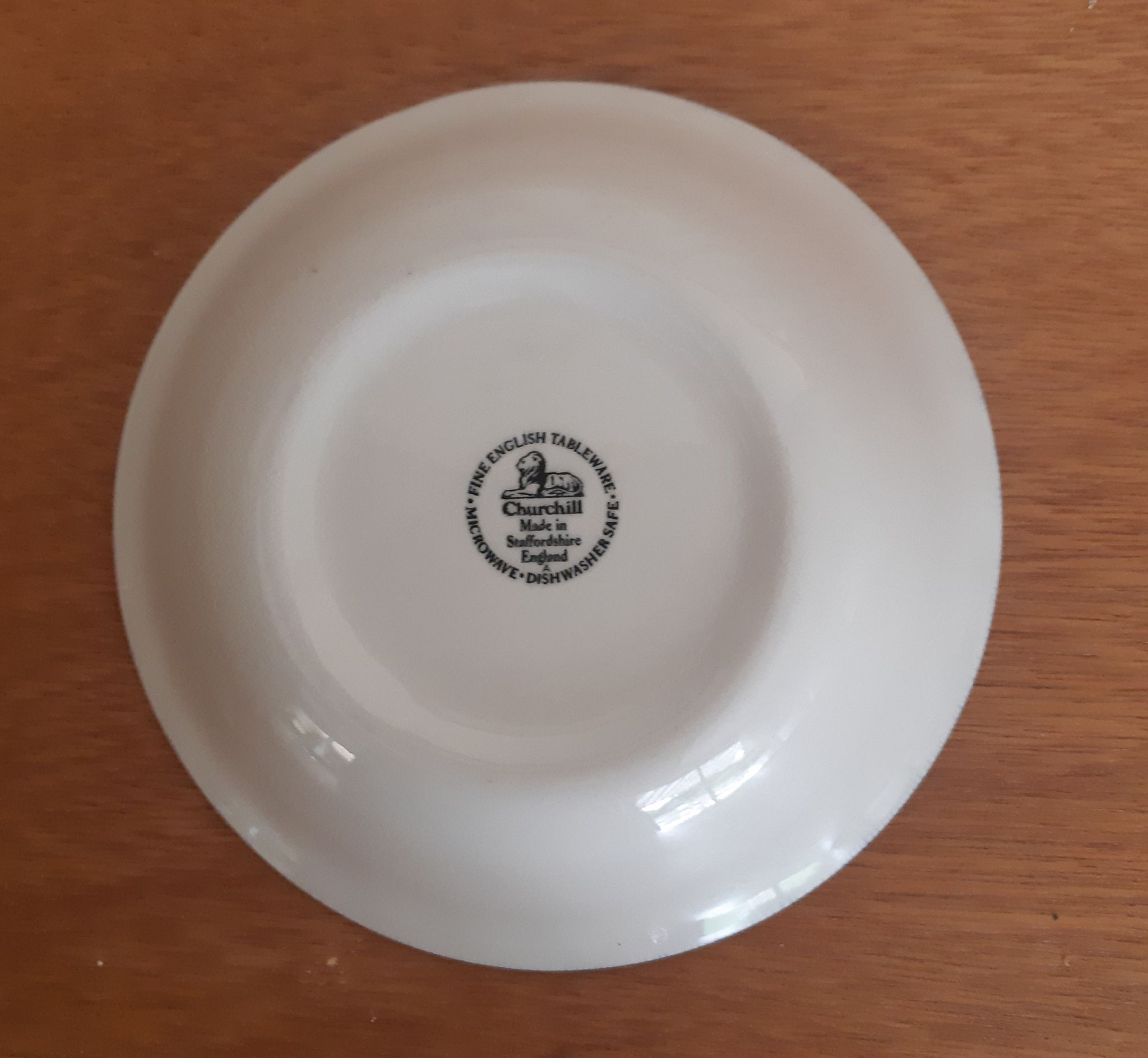 Cup, blue Churchill Staffordshire bowl, English porcelain