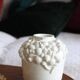 Small white shell vase