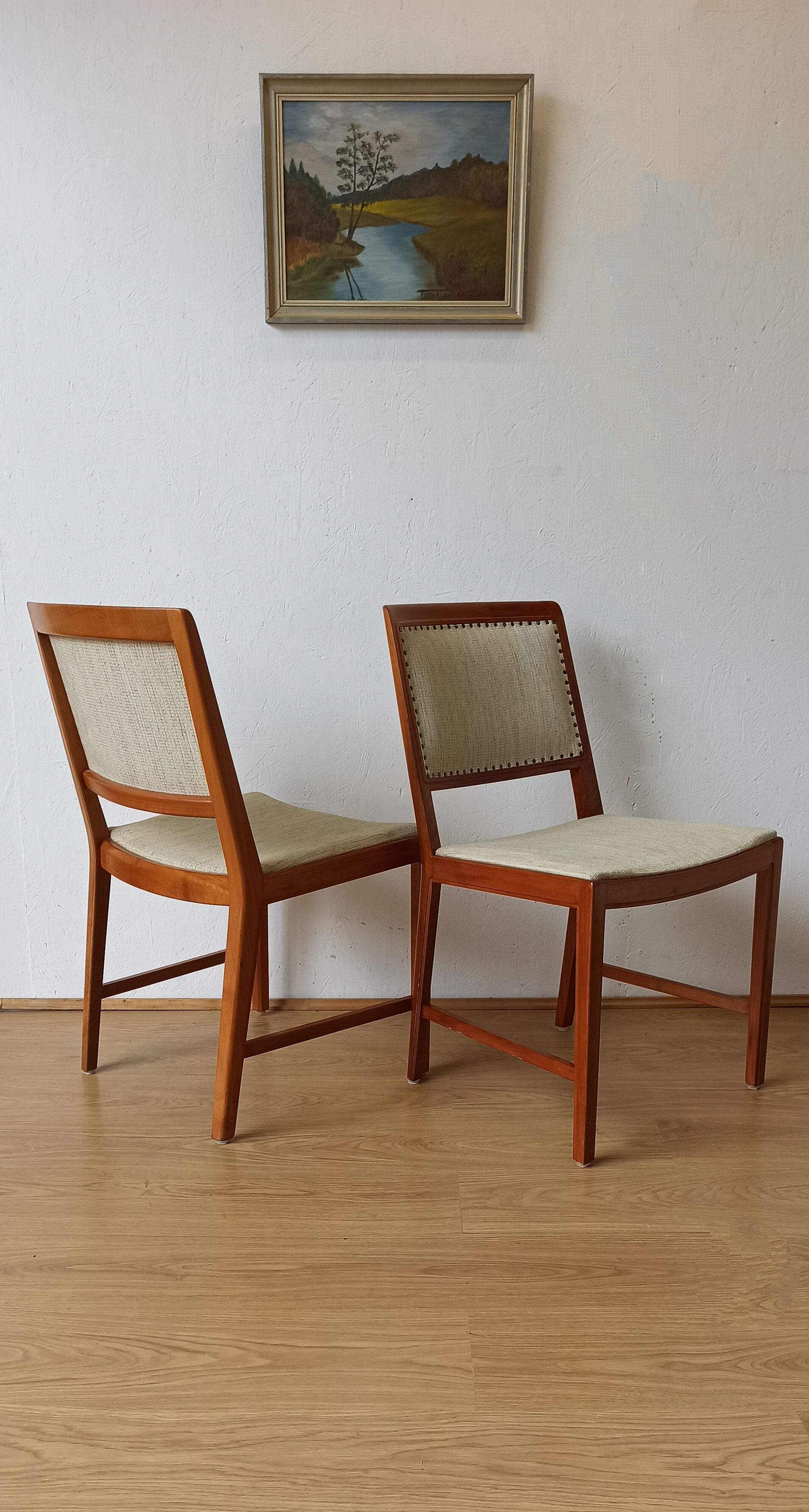 2 chaises en teck, bertil fridhagen, bodafors, années 70