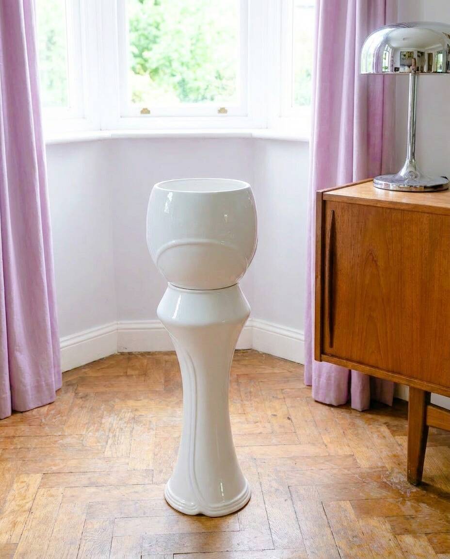Large vintage tulip vase H74cm