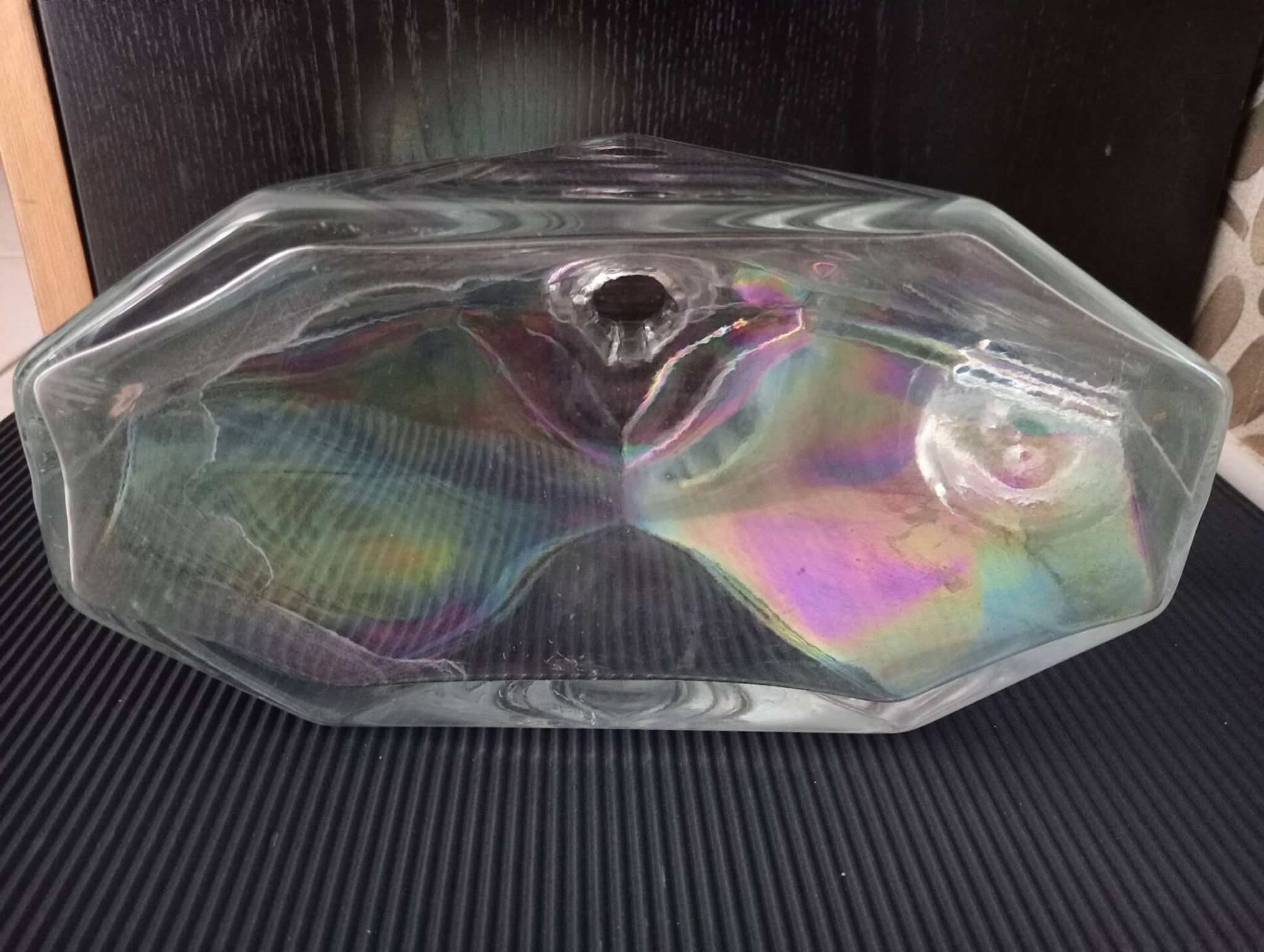 Vintage iridescent carafe