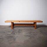 Solid danish pine bench by architects friis & moltke nielsen, 1978