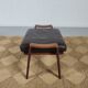 Leather and teak footrest Arne Wahl Iversen, Denmark 1960