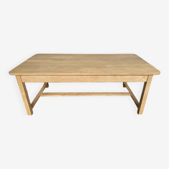 Bistro table farmhouse table in solid sandblasted oak Length 210 cm - Width 106 cm - Height 78 cm