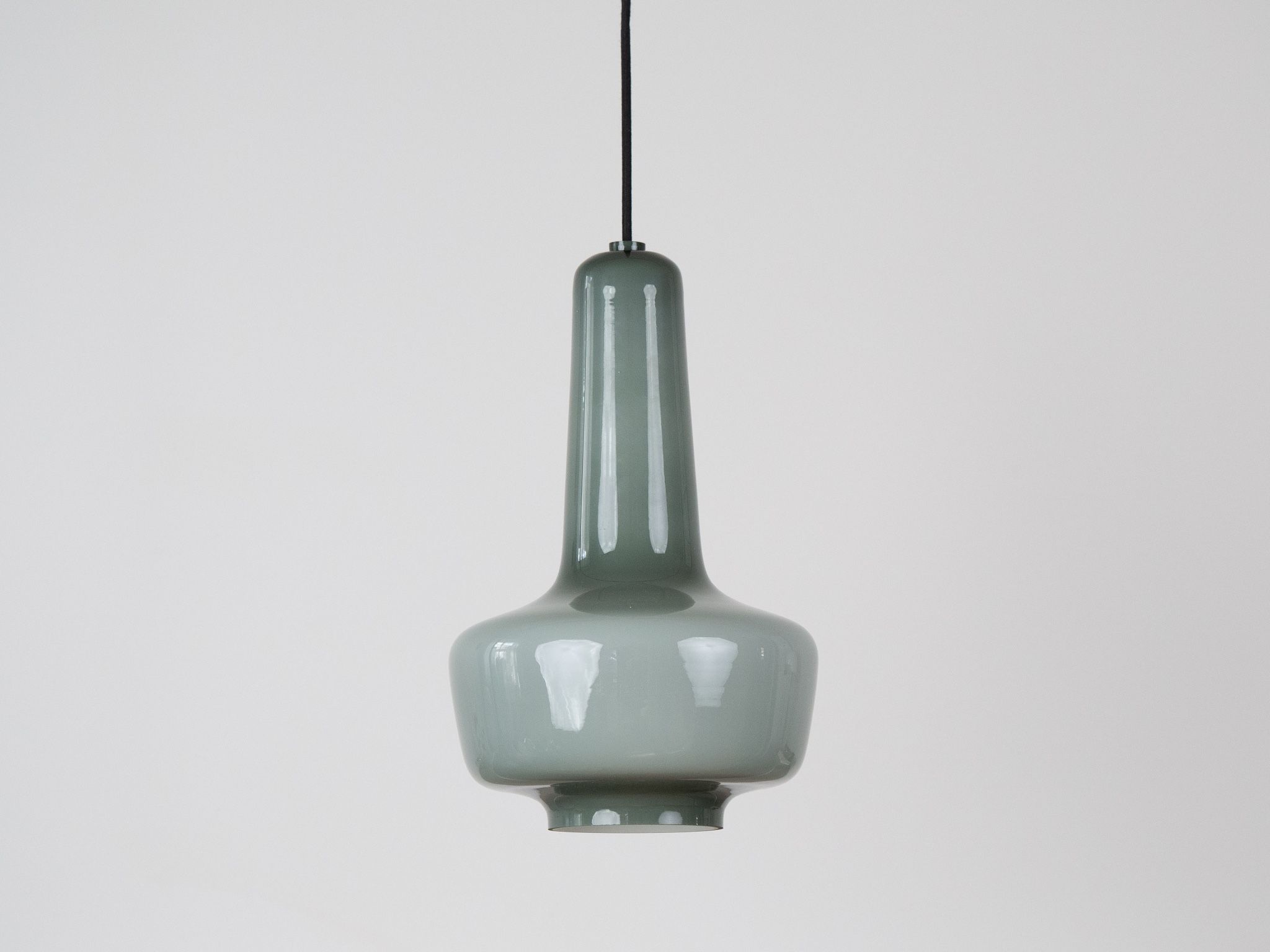 Danish vintage Kreta pendant lamp by Jacob E. Bang, Holmegaard, 1964