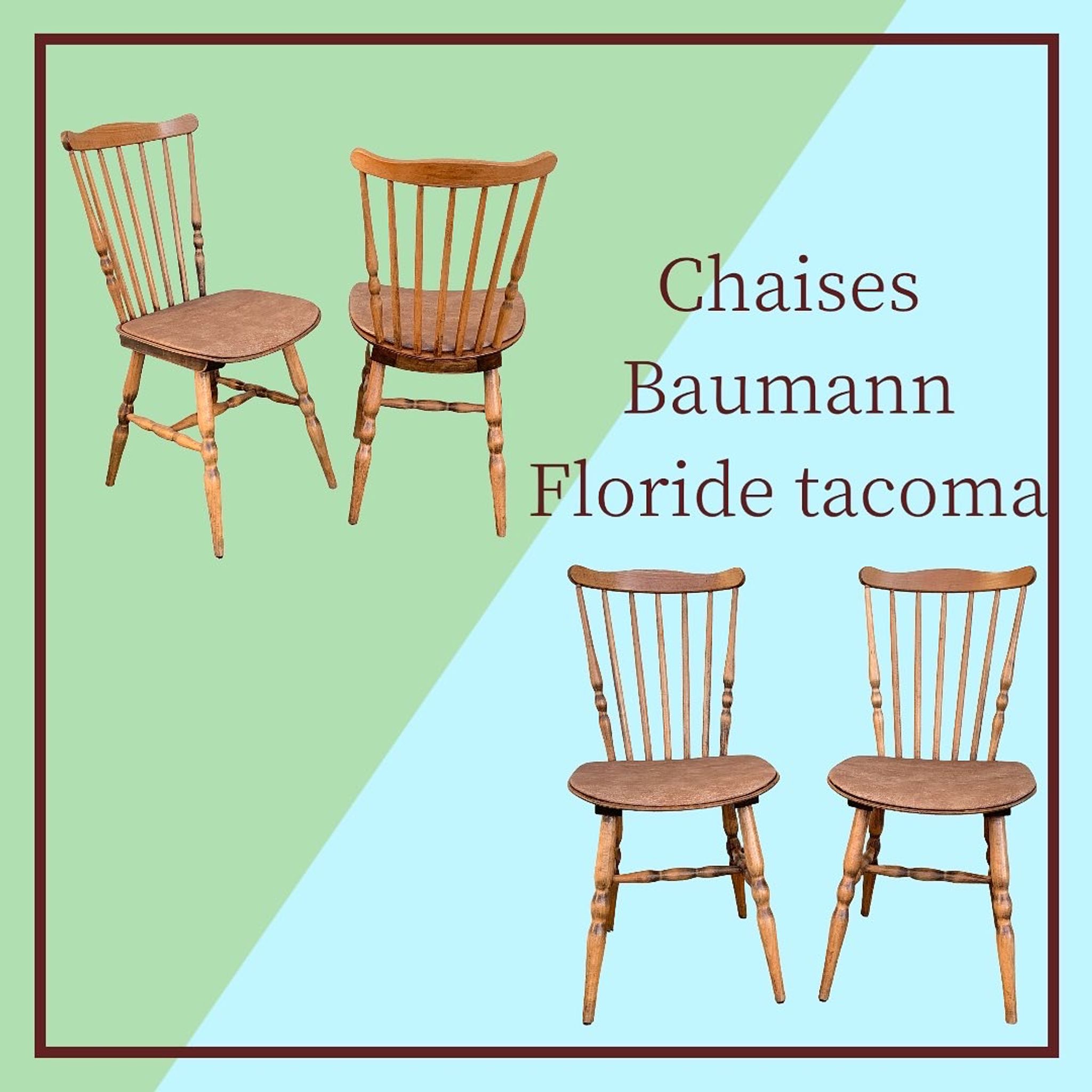 Baumann Florida Tacoma bistro chairs 1970
