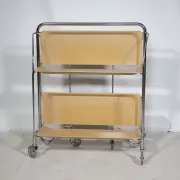 Mid Century Folding Serving Trolley in Chrome by Bremshey, 1960s
