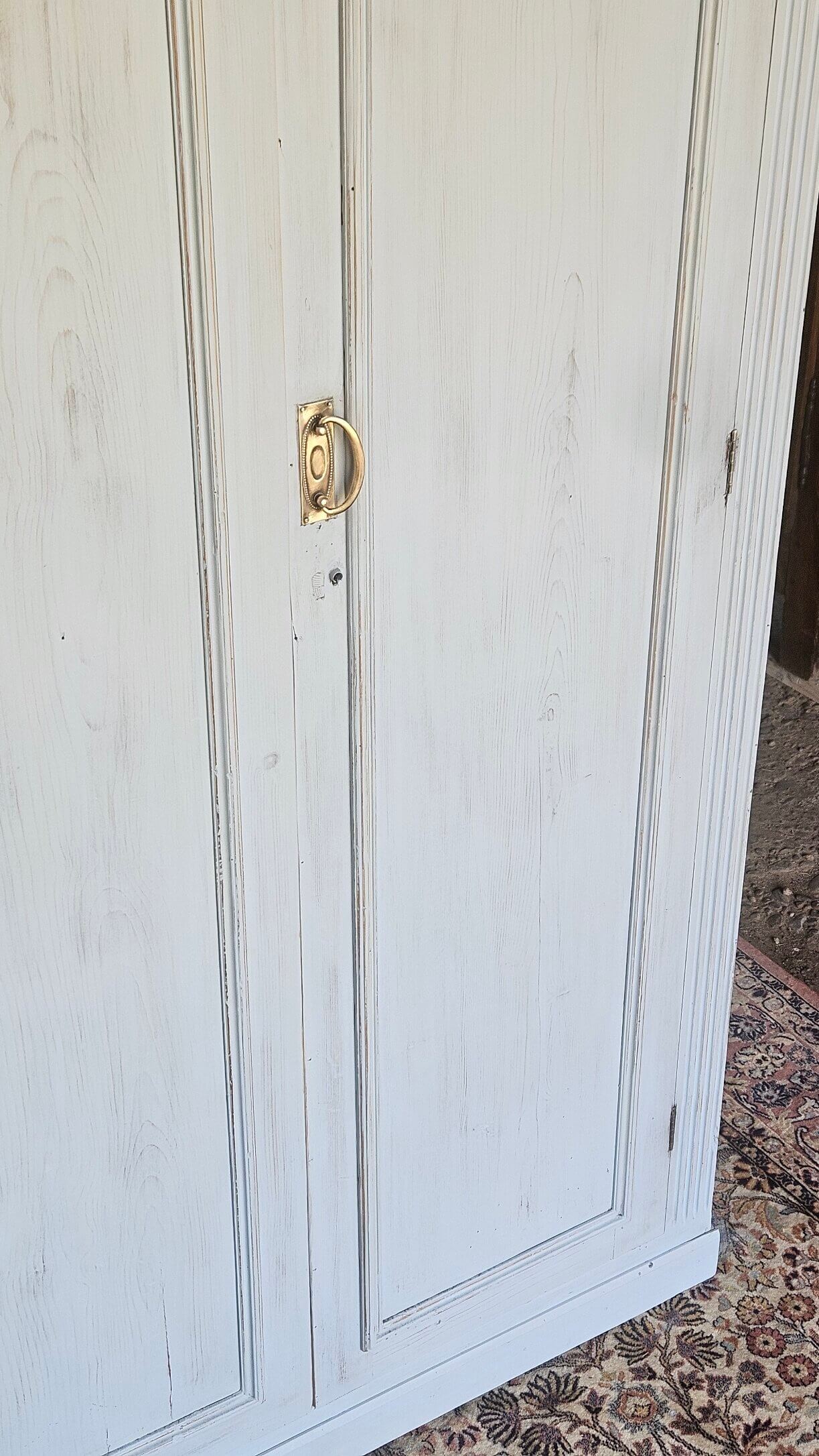 Renovated and distressed antique Parisian wardrobe | Gabrielle